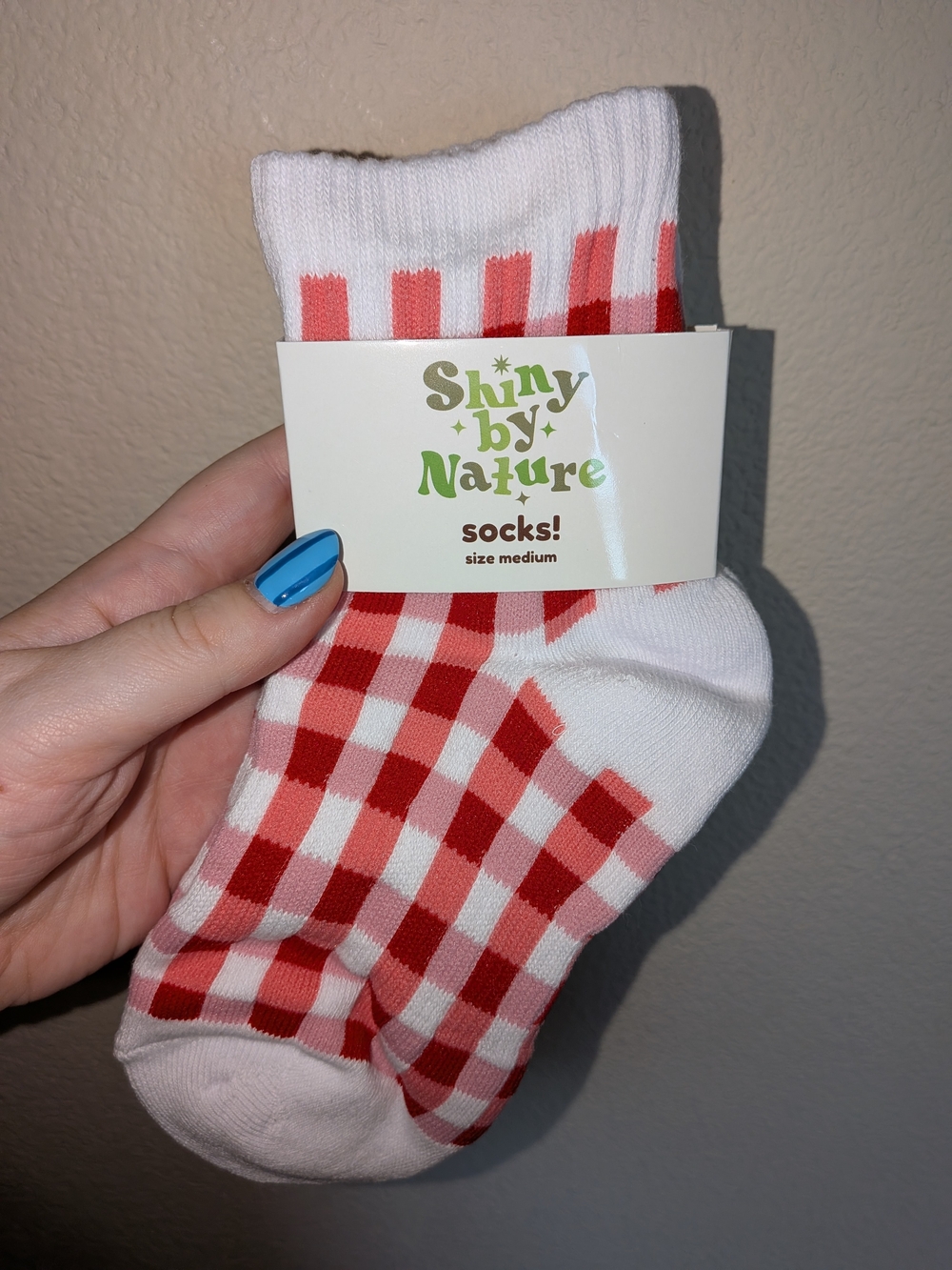 Red Gingham Women's Socks - Medium